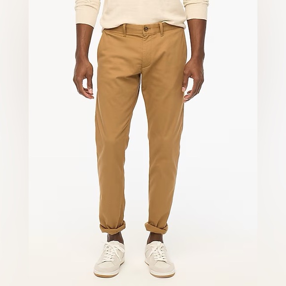 J Crew Slim-fit flex chino pant Walnut khaki 33 W x 32 L *NWT* - Picture 2 of 4
